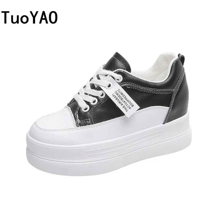 Женские кроссовки на платформе 9 см дышащая сетчатая прогулочная обувь стильная