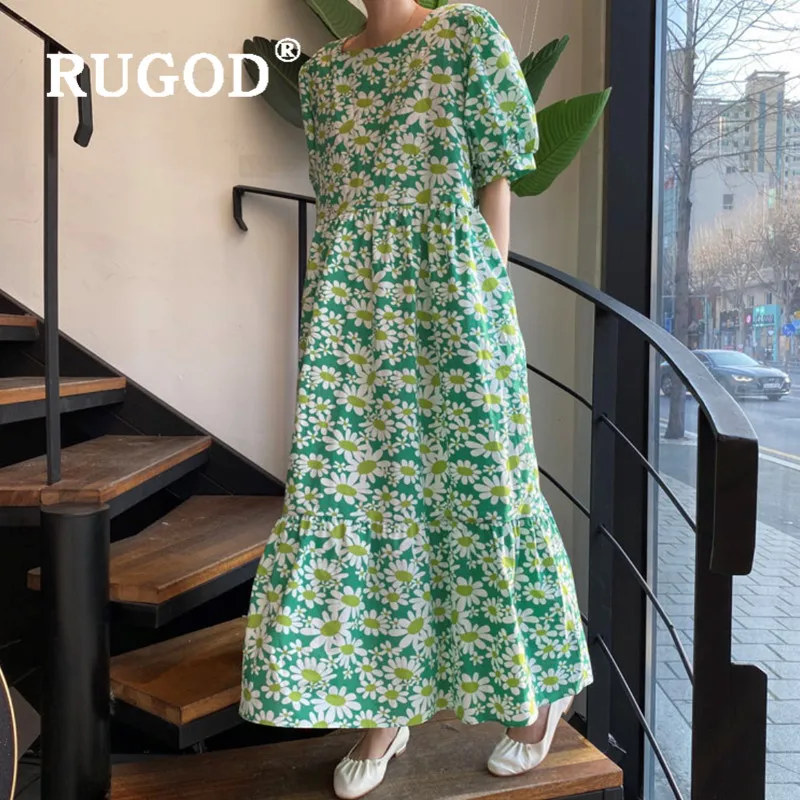2020 New summer dress women elegant O-neck short sleeve floral dress casual summer beach green dress big hem long dress vestidos
2020 New summer dress women elegant O-neck short sleeve floral dress casual summer beach green dress big hem long dress vestidos