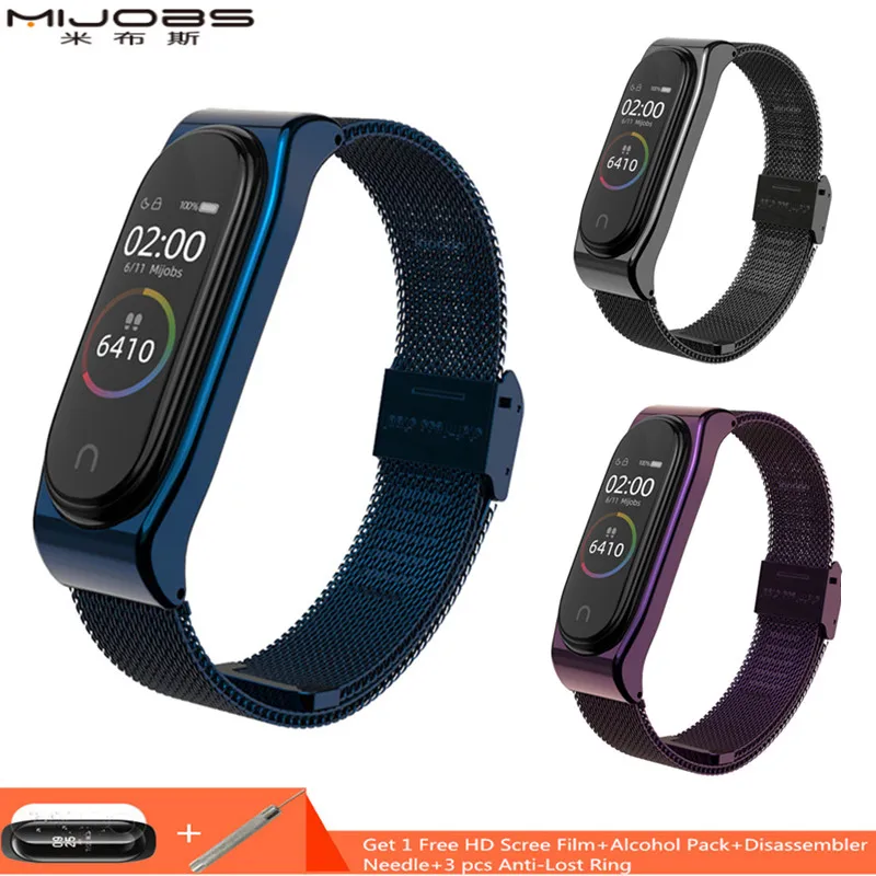 Металлический ремешок из нержавеющей стали для Xiaomi Mi Band 4 4|Смарт-аксессуары| |