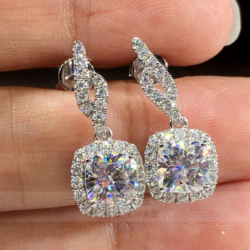YH-ZL Vintage Female Crystal Drop Earrings 925 Silver Color Dangle Earring Cute Geometric Wedding Earrings For Women
YH-ZL Vintage Female Crystal Drop Earrings 925 Silver Color Dangle Earring Cute Geometric Wedding Earrings For Women