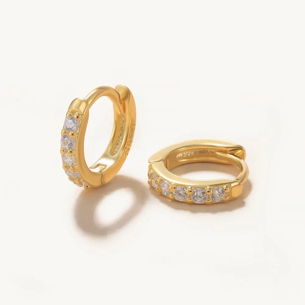 Женские серьги с фианитом CANNER, серьги-Кольцо из стерлингового серебра 925 пробы с золотым покрытием, круглые серьги, ювелирные украшения 
Женские серьги с фианитом CANNER, серьги-Кольцо из стерлингового серебра 925 пробы с золотым покрытием, круглые серьги, ювелирные украшения