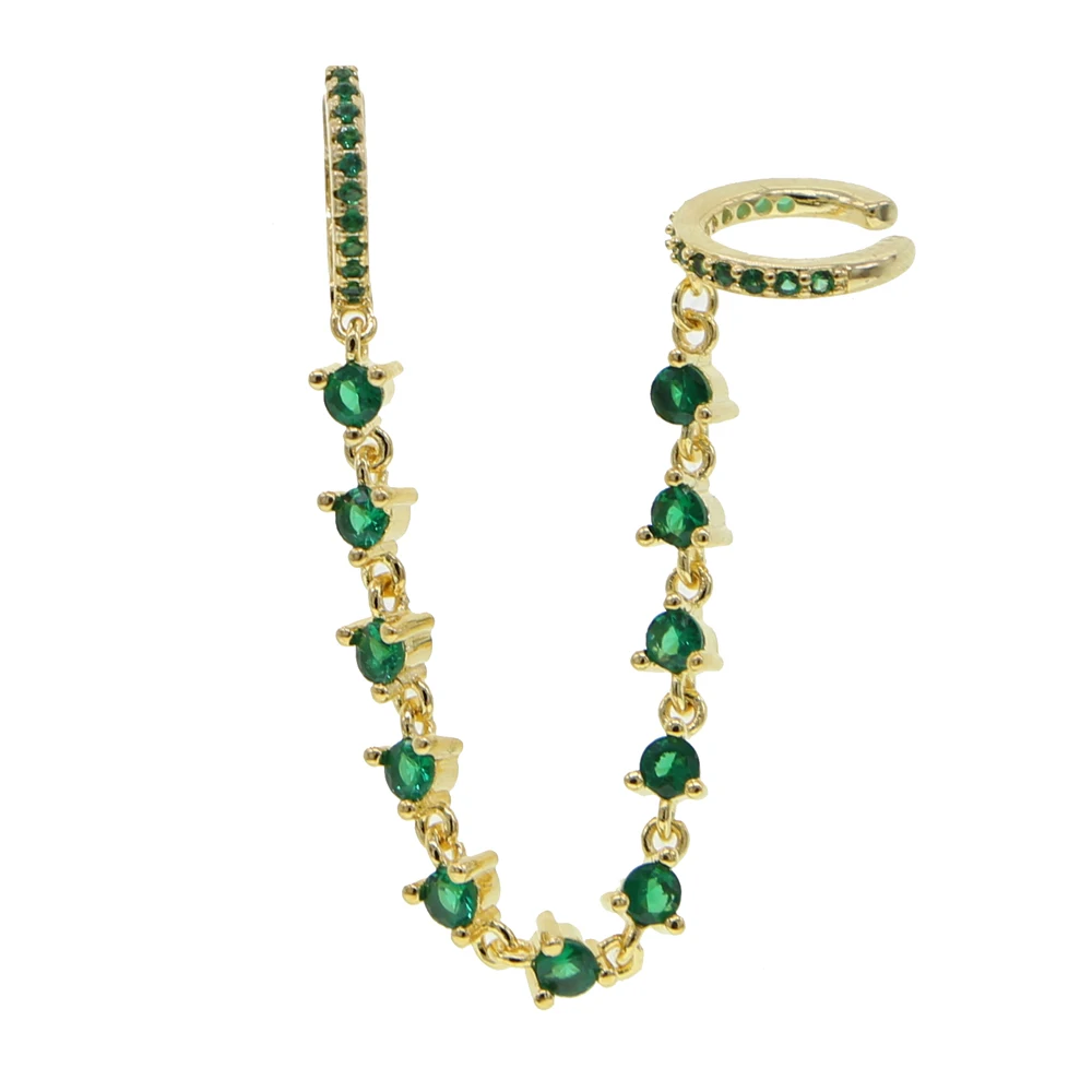 2021 Women Luxury Decliate White Green Colorful Rainbow Bling Cz Paved Long Tassel Link Chain Earrings Girls Fashion Jewelry | Украшения и