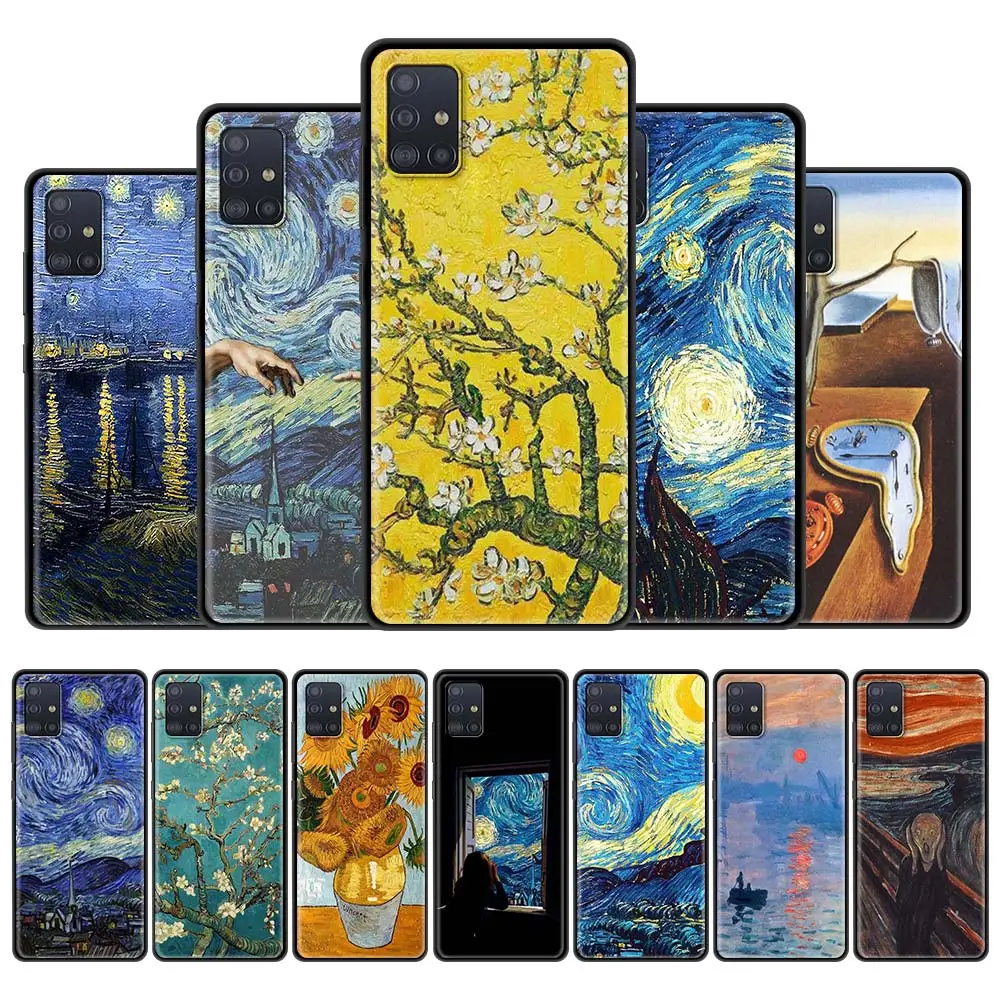 For Samsung Galaxy A51 A71 A21s A31 A12 A41 M31 M51 Phone Case A52 A32 A11 M30s A42 A01 Black Soft Cover Van Gogh Art Aesthetics
For Samsung Galaxy A51 A71 A21s A31 A12 A41 M31 M51 Phone Case A52 A32 A11 M30s A42 A01 Black Soft Cover Van Gogh Art Aesthetics