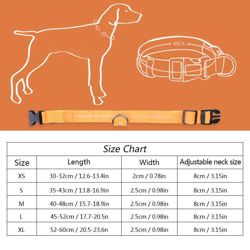 USB Charging Led Dog Collar Anti-Lost/Avoid Car Accident Collar For Dogs Puppies Dog Collars Leads LED Supplies Pet Products
USB Charging Led Dog Collar Anti-Lost/Avoid Car Accident Collar For Dogs Puppies Dog Collars Leads LED Supplies Pet Products