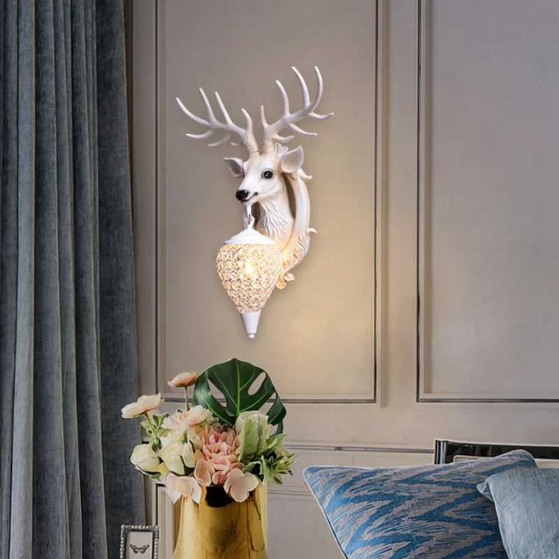 Modern Design Deer Head Wall Lamp Antler Resin Decor Wall Light Bedroom Living Room Wall Lamp Personality Creative Indoor Lamp
Modern Design Deer Head Wall Lamp Antler Resin Decor Wall Light Bedroom Living Room Wall Lamp Personality Creative Indoor Lamp