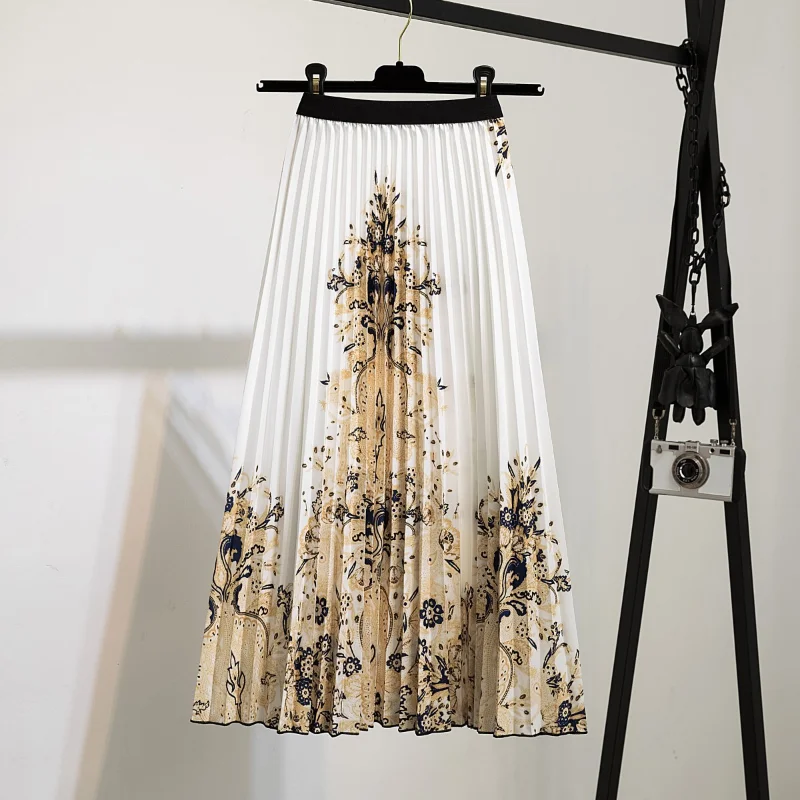 Fashion Brand Print Pleated Skirts Womens High Waist Strechy Cartoon Long Midi Skirt Female A-Line Falda Summer 2021 Jupe Femme
Fashion Brand Print Pleated Skirts Womens High Waist Strechy Cartoon Long Midi Skirt Female A-Line Falda Summer 2021 Jupe Femme