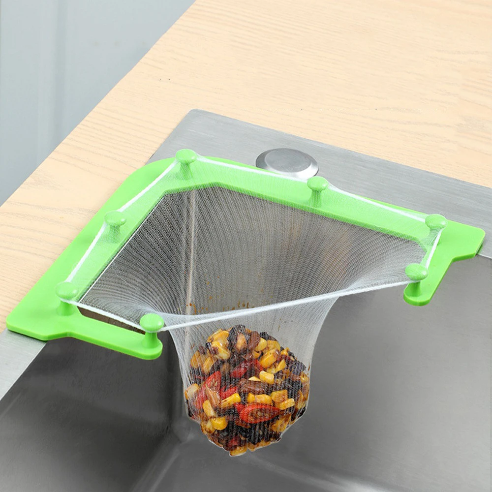 Kitchen Triangle Drainage Rack Hanging Net Sink Drain Basket Multifunctional Anti-blocking Funnel Leftovers Sink Filter Bag
Kitchen Triangle Drainage Rack Hanging Net Sink Drain Basket Multifunctional Anti-blocking Funnel Leftovers Sink Filter Bag