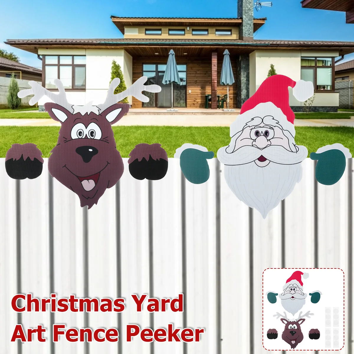2 SET Christmas Garden Decoration Charms Pendant Santa Claus Fence Peeker Christmas Decoration Outdoor Home Decor
2 SET Christmas Garden Decoration Charms Pendant Santa Claus Fence Peeker Christmas Decoration Outdoor Home Decor