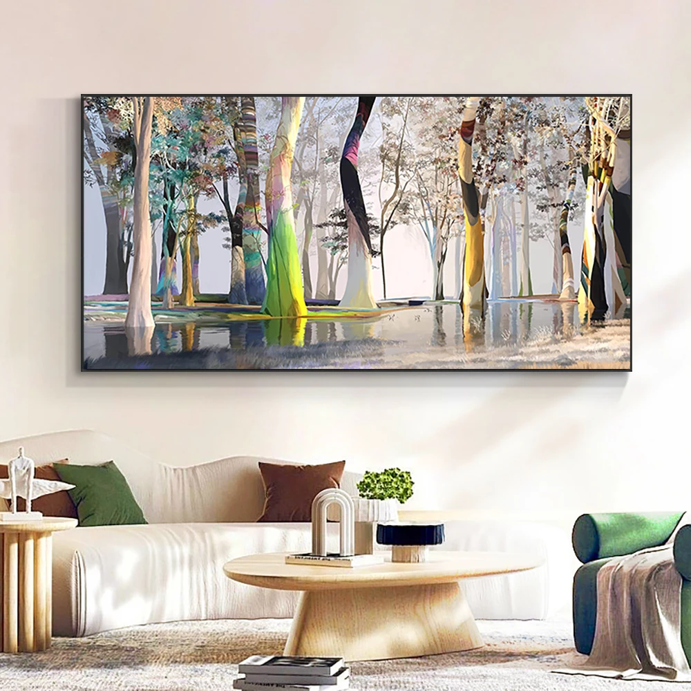

Watercolor Birch Trees Canvas Painting Still Life Posters and Prints Nordic Wall Art Picture for Living Room Home Decor No Frame