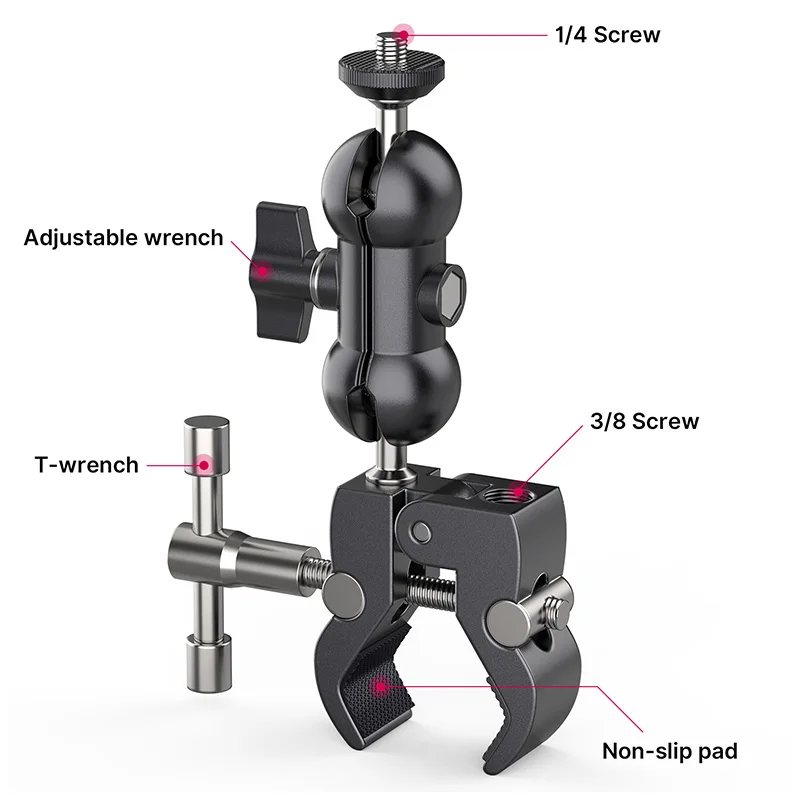 UURig Metal Camera Super Clamp Ball Head Clamp Magic Arm With 1/4'' 3/8'' Screw Hole for Mount Light Mic Monitor Camera
UURig Metal Camera Super Clamp Ball Head Clamp Magic Arm With 1/4'' 3/8'' Screw Hole for Mount Light Mic Monitor Camera