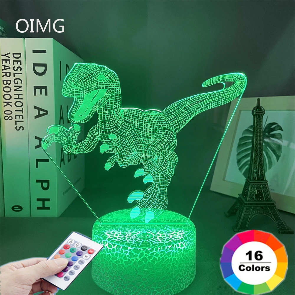 Ночник с 3D динозавром, голограмма, USB-аккумулятор, Настольная декоративная лампа, спальня, игровая комната, светодиодная Ночная лампа для де...
Ночник с 3D динозавром, голограмма, USB-аккумулятор, Настольная декоративная лампа, спальня, игровая комната, светодиодная Ночная лампа для де...
