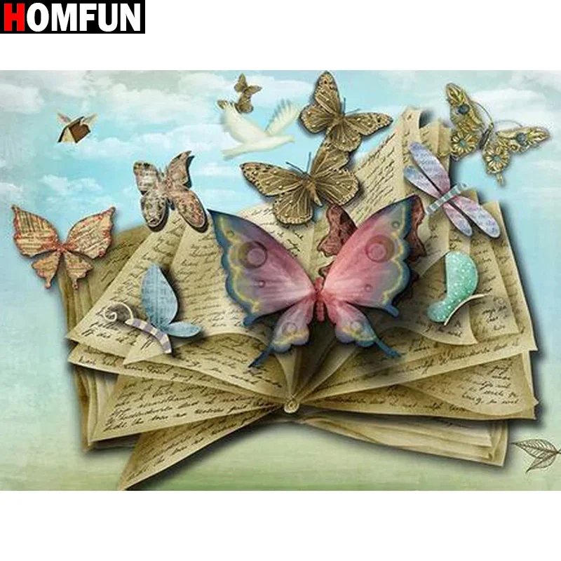 Алмазная 5D живопись HOMFUN, картина «Книга-бабочка» с полными квадратными/круглыми стразами, вышивка крестиком, домашний декор, подарок
Алмазная 5D живопись HOMFUN, картина «Книга-бабочка» с полными квадратными/круглыми стразами, вышивка крестиком, домашний декор, подарок