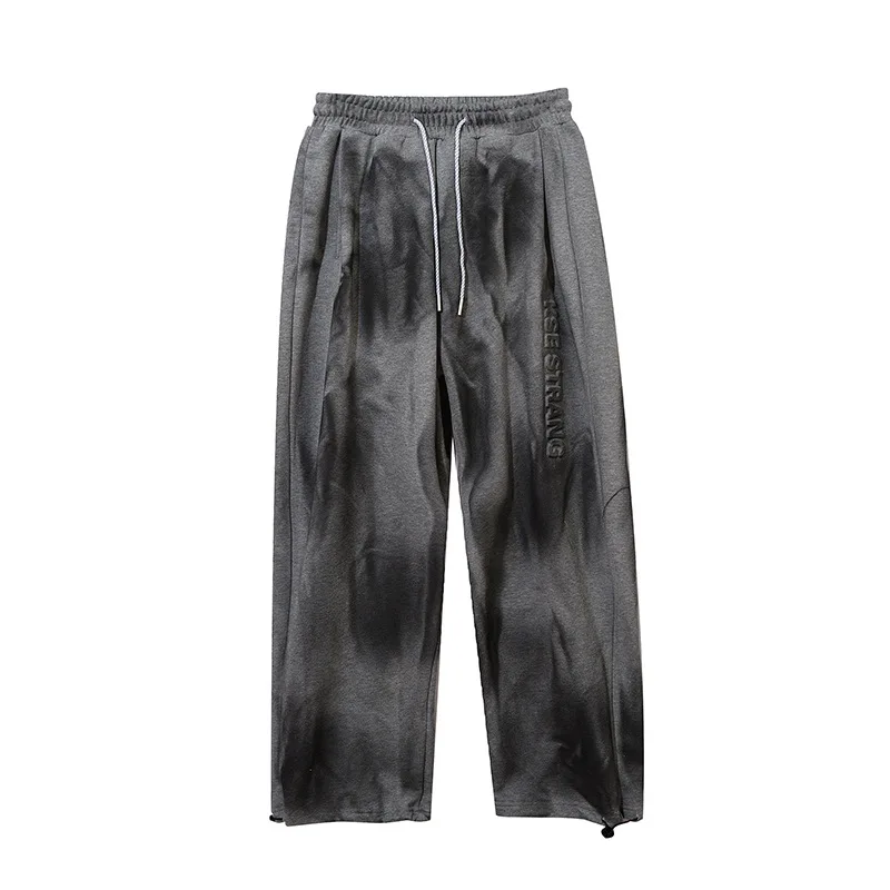 Gaojie Guochao three dimensional alphabet embossed gradual tie dye pants 
Gaojie Guochao three dimensional alphabet embossed gradual tie dye pants
