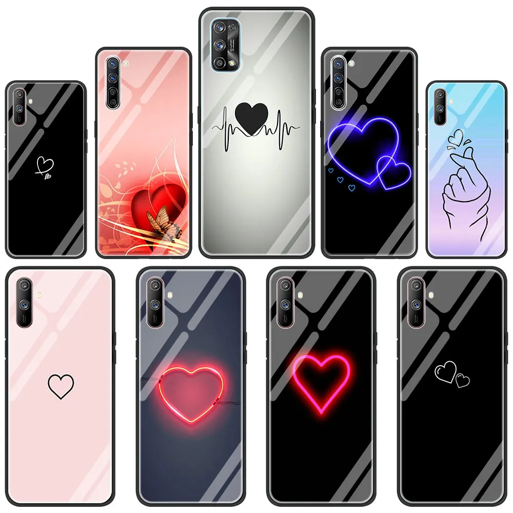 Cute Love Heart Tempered Glass Phone Case for Realme 7 6 5 Pro C3 XT 7i for Oppo A9 2020 A52 Find X2 Lite Cover Shell Capa
Cute Love Heart Tempered Glass Phone Case for Realme 7 6 5 Pro C3 XT 7i for Oppo A9 2020 A52 Find X2 Lite Cover Shell Capa