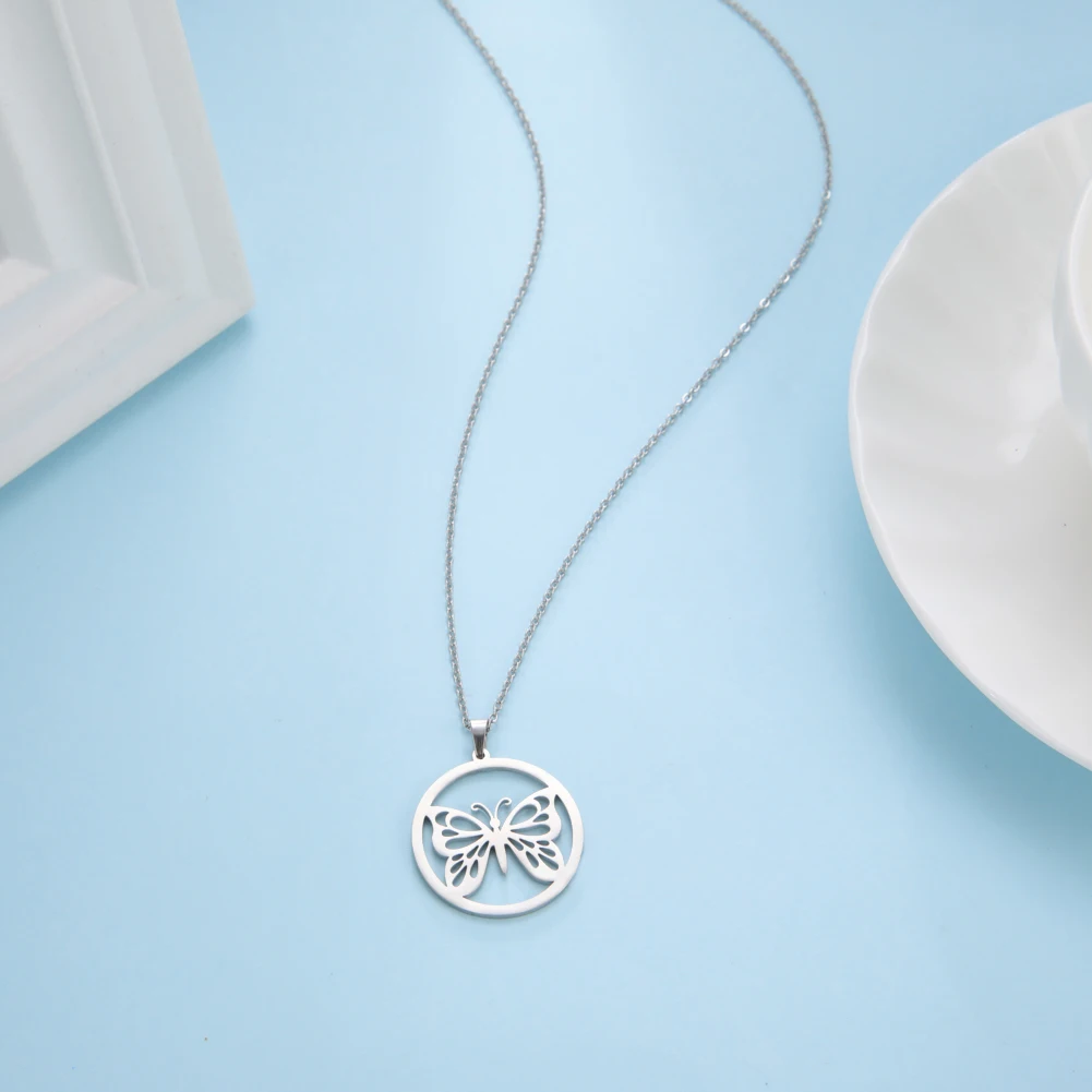 Unift Simple Butterfly Pendant Necklace Stainless Steel Butterflies Choker Fashion Boho Jewelry Animal Women's Accessories Gifts
Unift Simple Butterfly Pendant Necklace Stainless Steel Butterflies Choker Fashion Boho Jewelry Animal Women's Accessories Gifts