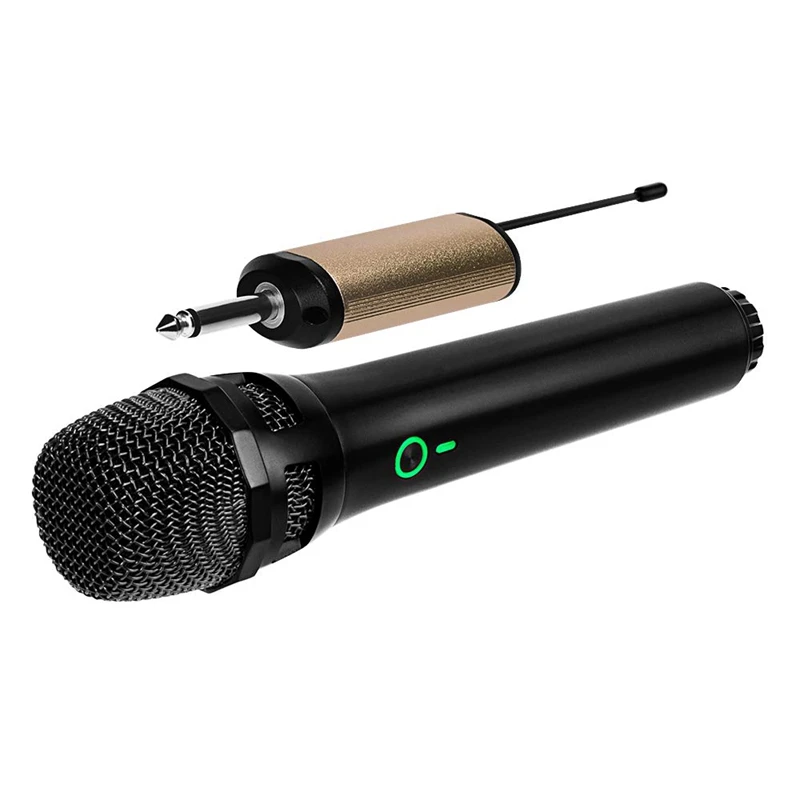 Wireless Dynamic Microphone, UHF Cordless Microphone System with Portable Receiver for House Parties, Karaoke, Meeting 
Wireless Dynamic Microphone, UHF Cordless Microphone System with Portable Receiver for House Parties, Karaoke, Meeting
