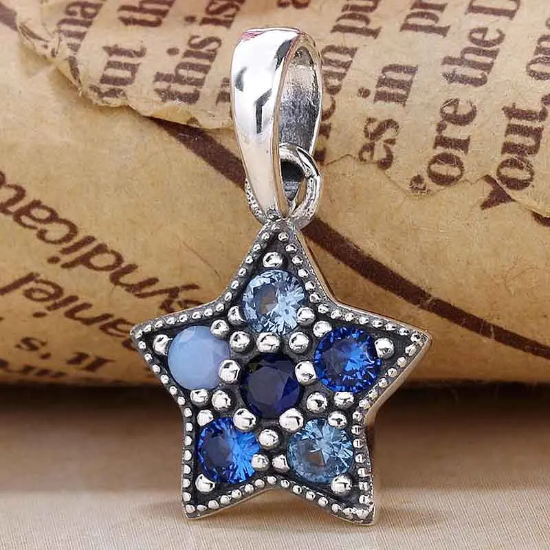 New 925 Sterling Silver Charm Bright Star With Multi-Colored Crystal Pendant Bead Fit Original Bracelet Necklace DIY Jewelry
New 925 Sterling Silver Charm Bright Star With Multi-Colored Crystal Pendant Bead Fit Original Bracelet Necklace DIY Jewelry