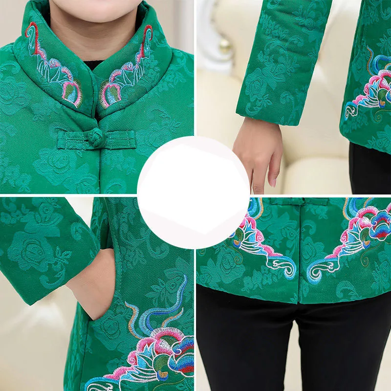 Winter Korean Add cotton Thick Warm Outerwear Women's Cotton Coat Middle-aged embroidered Short Plus Size Female Parka R634
Winter Korean Add cotton Thick Warm Outerwear Women's Cotton Coat Middle-aged embroidered Short Plus Size Female Parka R634