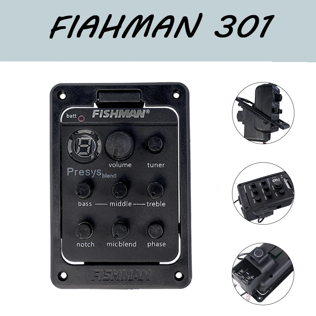 Fishman 301 Presys Blend Preamp Acoustic Guitar Equalizer Tuner Pickup ABS Guitar Tools 
Fishman 301 Presys Blend Preamp Acoustic Guitar Equalizer Tuner Pickup ABS Guitar Tools