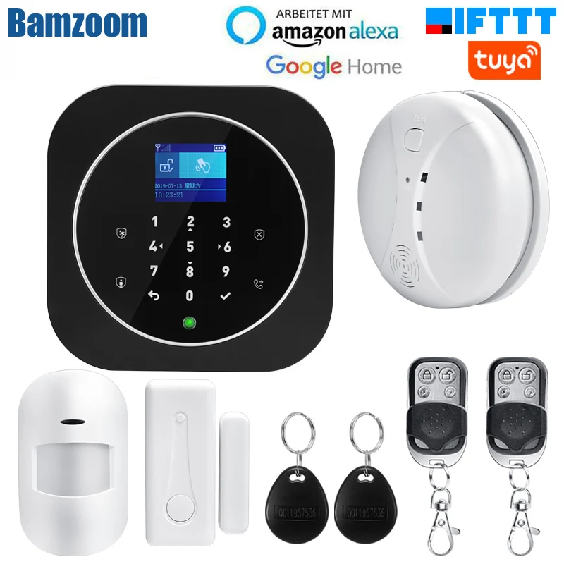 Домашняя охранная сигнализация с TFT экраном Wi Fi GSM датчиком движения и