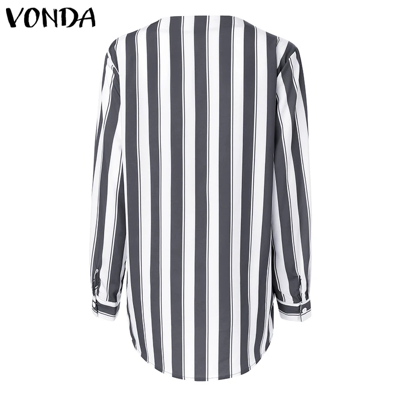 Office Ladies Blouses 2021 VONDA Long Sleeve Bohemian Tops And Blouse Office Ladies Striped Shirts Femme Plus Size Blusas
Office Ladies Blouses 2021 VONDA Long Sleeve Bohemian Tops And Blouse Office Ladies Striped Shirts Femme Plus Size Blusas