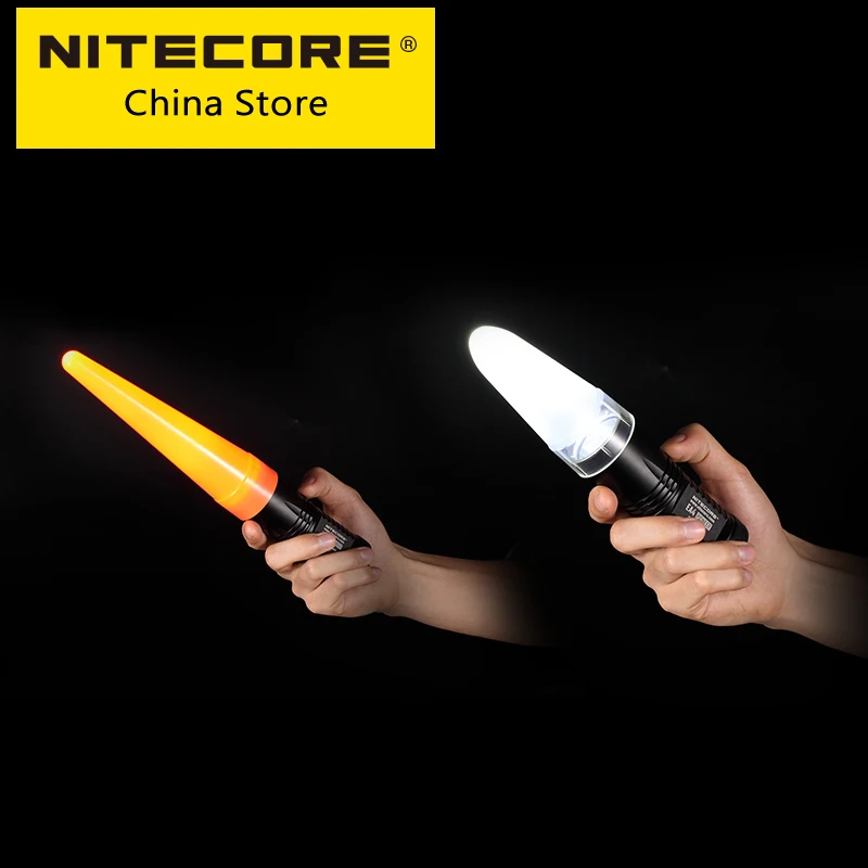 

Original NITECORE 40mm Flashlight Red Blue Green Diffuser Traffic Wand Adapter NFR40 NFB40 NFG40 NFD40 NDF40 NTW40 For MH25s EA4