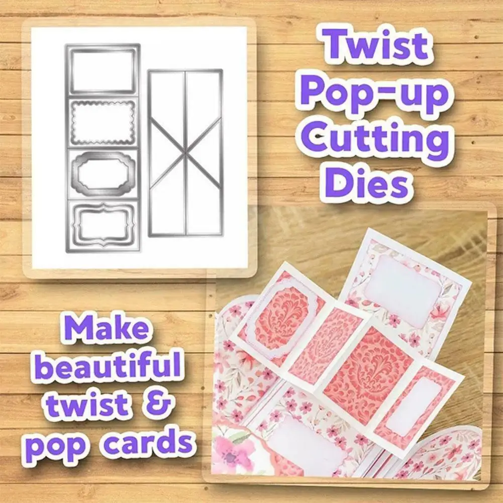 Pop Up Card Cutting Dies Set Twist & Pop Metal Cutting Die For DIY Scrapbooking Gift Card Making Template
Pop Up Card Cutting Dies Set Twist & Pop Metal Cutting Die For DIY Scrapbooking Gift Card Making Template