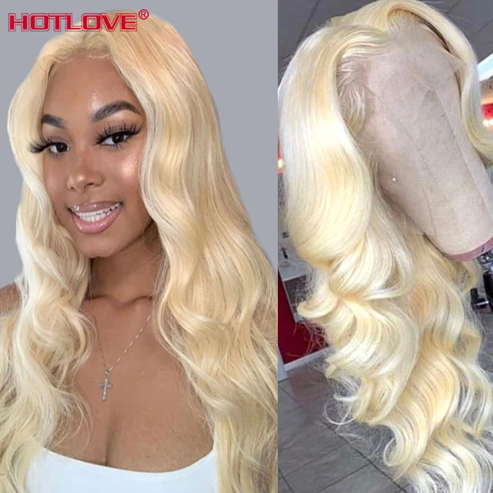 613 Honey Blonde Lace Part Front Human Hair Wigs Malaysian Body Wave 13x1 Transparent Frontal 150% Remy | Шиньоны и парики