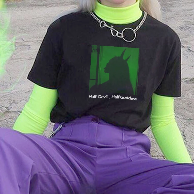 Футболка женская с принтом демонической богини, свободный шикарный Повседневный Топ в стиле Харадзюку, уличная одежда в стиле хип-хоп, боль...
Футболка женская с принтом демонической богини, свободный шикарный Повседневный Топ в стиле Харадзюку, уличная одежда в стиле хип-хоп, боль...