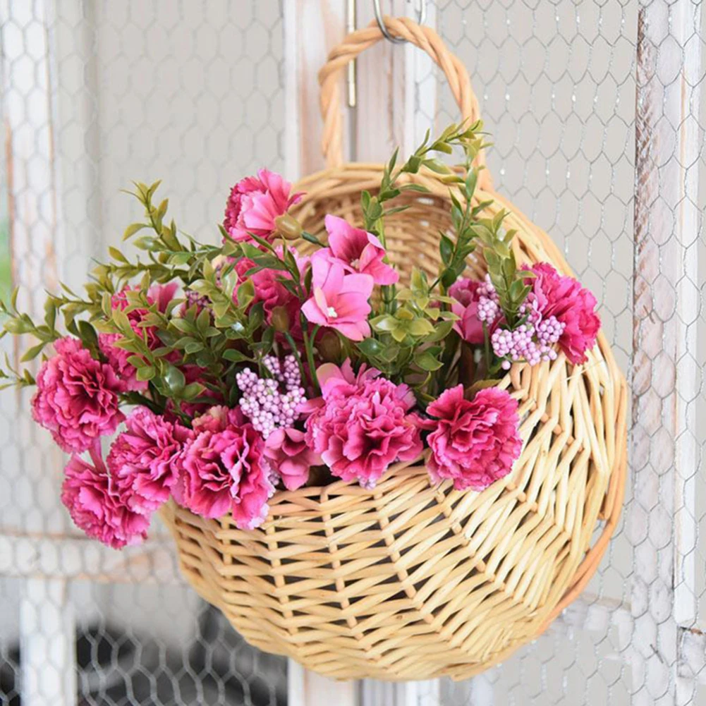 Wicker Rattan Flower Basket Woven Hanging Vine Planter Pot Wall Flowers Storage Baskets Container For Garden Wedding Decoration
Wicker Rattan Flower Basket Woven Hanging Vine Planter Pot Wall Flowers Storage Baskets Container For Garden Wedding Decoration