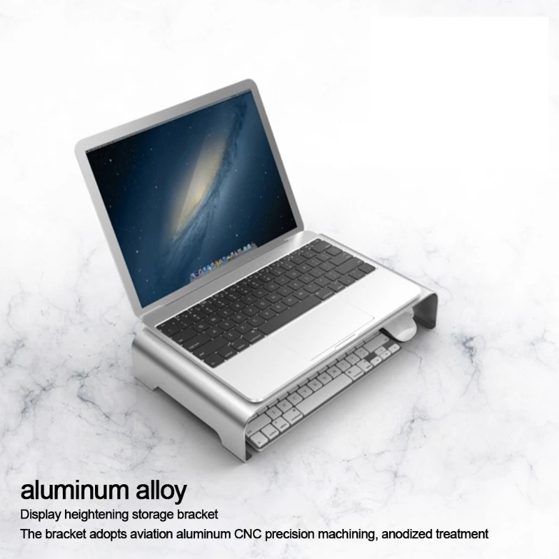 Aluminum Alloy Display Screen for Laptop Monitor Stand with Sturdy Stable Aluminum Metal Construction Keyboard Storage 
Aluminum Alloy Display Screen for Laptop Monitor Stand with Sturdy Stable Aluminum Metal Construction Keyboard Storage