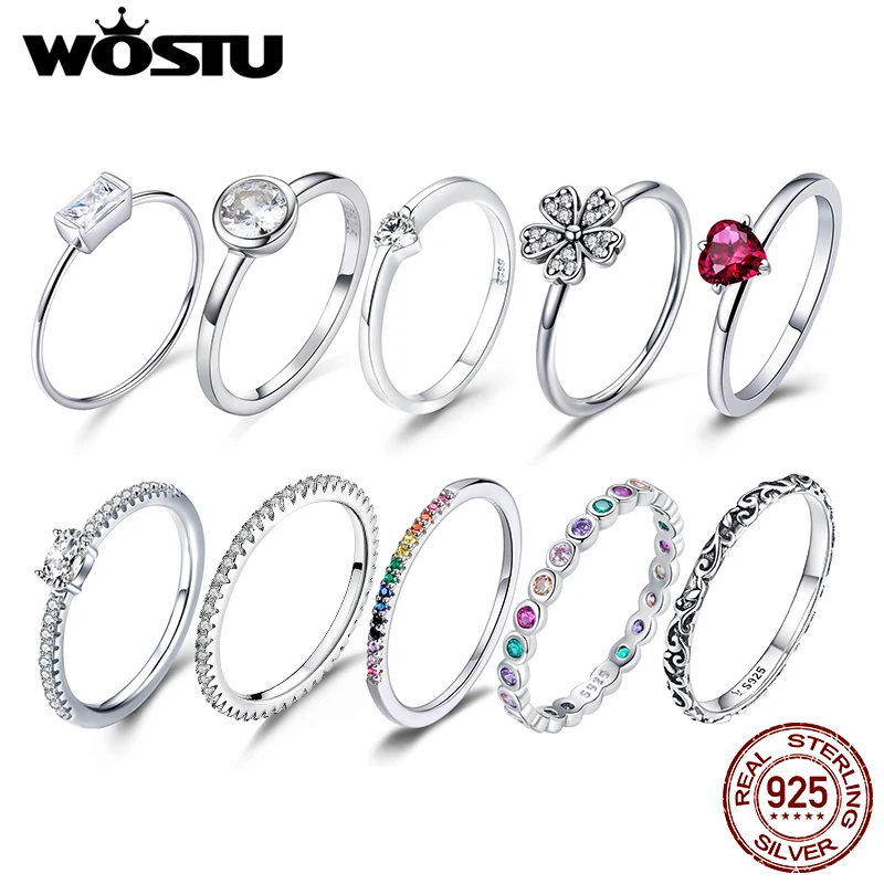 WOSTU Authentic 925 Sterling Silver Forever Clear CZ Circle Round Finger Rings Women Wedding Dropshipping Fine Jewelry Gift
WOSTU Authentic 925 Sterling Silver Forever Clear CZ Circle Round Finger Rings Women Wedding Dropshipping Fine Jewelry Gift
