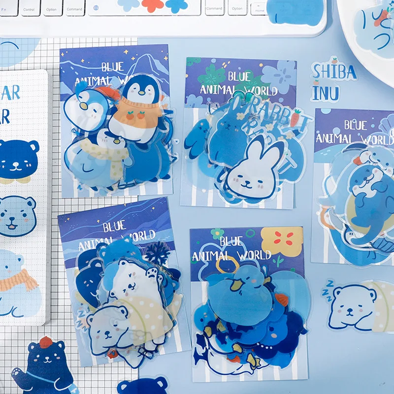 20 шт. серия арктических синих животных, ПВХ наклейка, украшение, ярлык Kawaii, пингвин, собака, корейские Стикеры
20 шт. серия арктических синих животных, ПВХ наклейка, украшение, ярлык Kawaii, пингвин, собака, корейские Стикеры