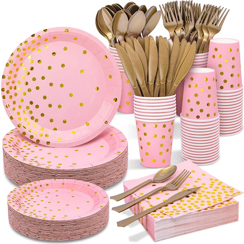 Pink Gold Dot Baby Girl Party Disposable Tableware For Birthday Party Decorations Kids Paper Napkins 1st Birthday Party Decor
Pink Gold Dot Baby Girl Party Disposable Tableware For Birthday Party Decorations Kids Paper Napkins 1st Birthday Party Decor