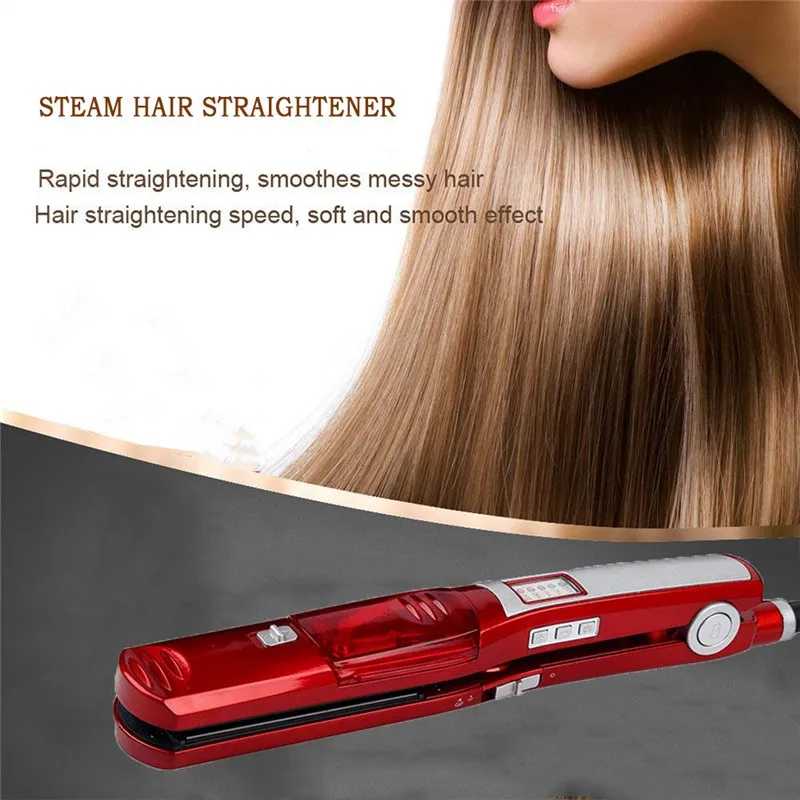 Hair Straightener Professional Ceramic Steam 110-240V Salon Styler For Dry & Wet EU Plug Automatic Steam Holes Negative Ions 1 o
Hair Straightener Professional Ceramic Steam 110-240V Salon Styler For Dry & Wet EU Plug Automatic Steam Holes Negative Ions 1 o
