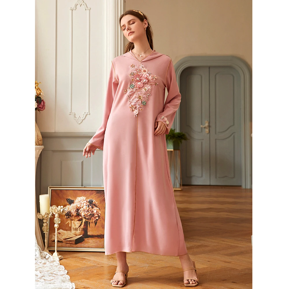 Morocco Dubai Muslim Women Abaya Hooded Long Sleeve Dress Handmade Kaftan Arab Jilbab Maxi Robe Islamic Gown Party Gown Clothing
Morocco Dubai Muslim Women Abaya Hooded Long Sleeve Dress Handmade Kaftan Arab Jilbab Maxi Robe Islamic Gown Party Gown Clothing