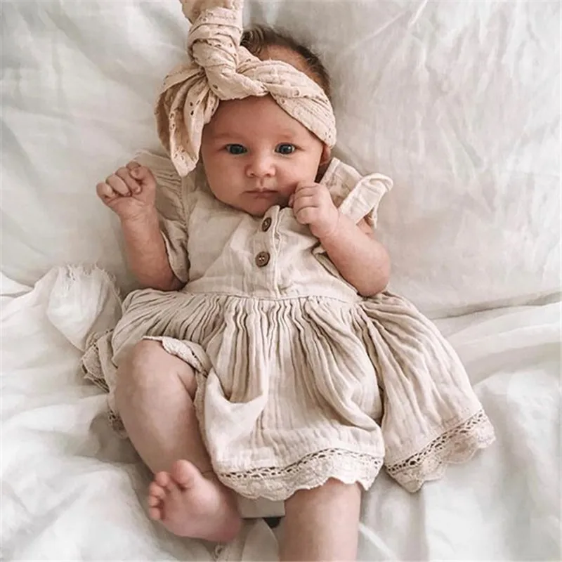 2020 summer Newborn Toddler Kids Baby Girls casual clothing short fly sleeve solid color dress Outfits Sunsuit 
2020 summer Newborn Toddler Kids Baby Girls casual clothing short fly sleeve solid color dress Outfits Sunsuit
