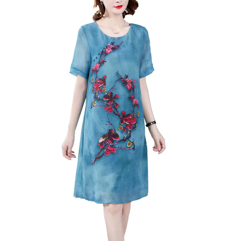 2020 new ladies summer new casual round neck chiffon dress short sleeve printed loose office dress
2020 new ladies summer new casual round neck chiffon dress short sleeve printed loose office dress