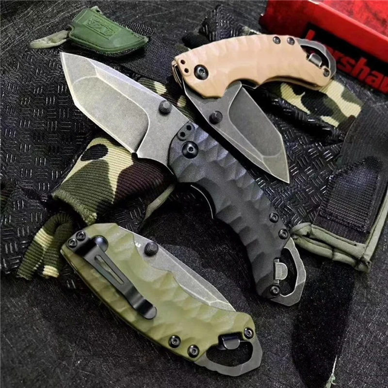 

MANCROZ kershaw 8750 Outdoor Folding Knife 8Cr13Mov Blade Nylon Glass Fiber Handle Camping Pocket Knives Utility EDC tools