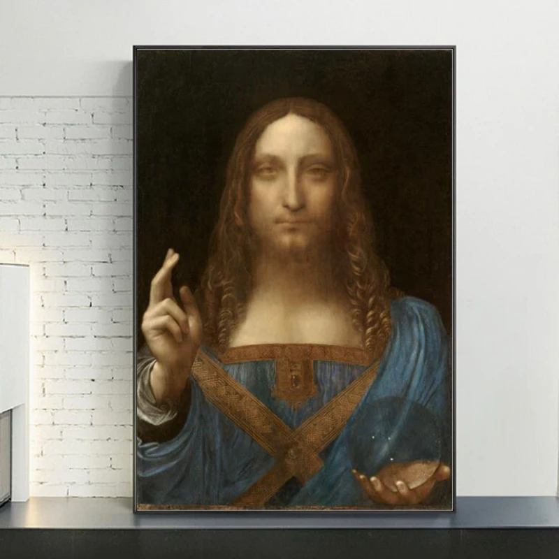 Salvator Mundi Wall Art Picture Canvas Art Painting Reproductions By Leonardo Da Vinci Famous Posters and Prints Home Decor
Salvator Mundi Wall Art Picture Canvas Art Painting Reproductions By Leonardo Da Vinci Famous Posters and Prints Home Decor
