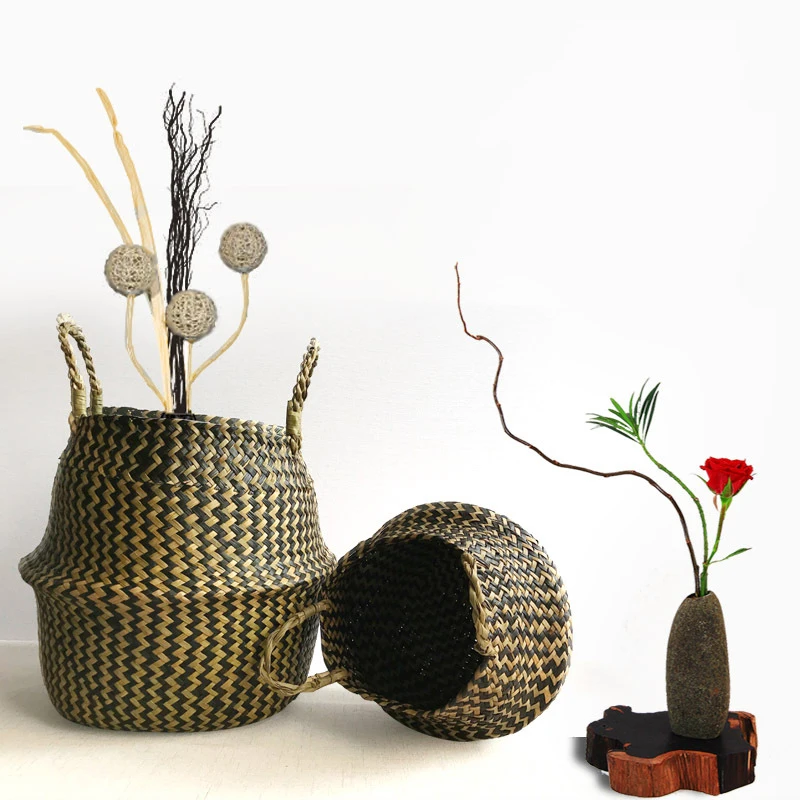 Hanging Decorative Basket Foldable Wickerwork Storage Basket Garden Flower Pot Rattan Planter Seagrass Laundry Basket Flower Pot
Hanging Decorative Basket Foldable Wickerwork Storage Basket Garden Flower Pot Rattan Planter Seagrass Laundry Basket Flower Pot