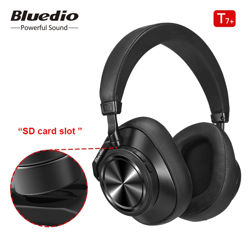 Беспроводные наушники Bluedio T7 Plus с активным шумоподавлением Bluetooth + оригинальная