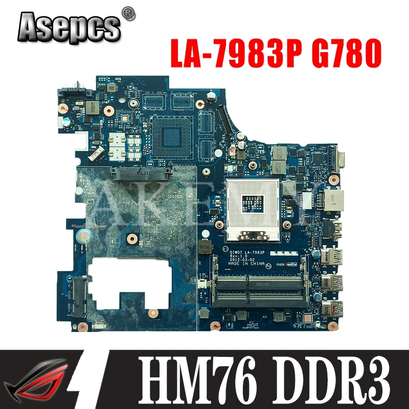 LA 7983P для For Lenovo G780 QIWG7 HM76 PGA989 DDR3 материнская плата Тест 100% оригинальная