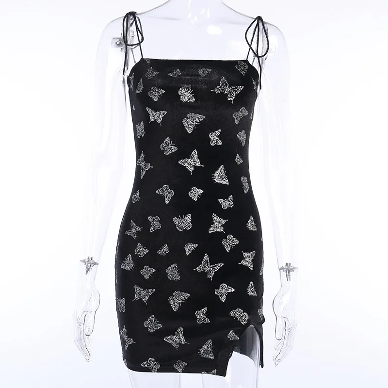 FSNFOX VintageChic Butterfly Printed Strap Dress Elegant Suede High Waist Split Dress Sexy Bodycon Gothic DressParty Club Wear 
FSNFOX VintageChic Butterfly Printed Strap Dress Elegant Suede High Waist Split Dress Sexy Bodycon Gothic DressParty Club Wear