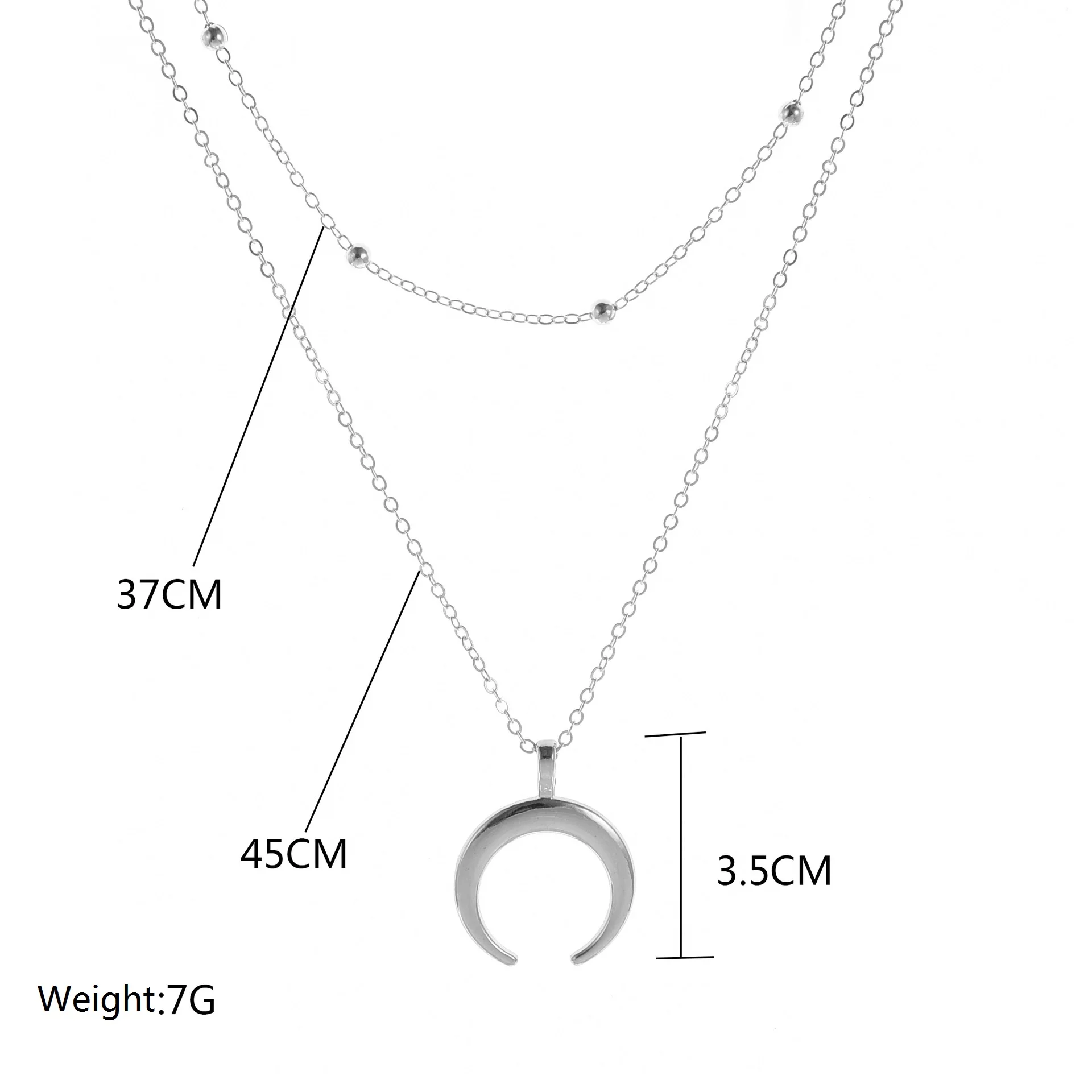 Multilayer Chain Moon Trendy Girl Necklace Women Silver Color Trendy Tassel Choker Necklaces Jewelry Lady Collier
Multilayer Chain Moon Trendy Girl Necklace Women Silver Color Trendy Tassel Choker Necklaces Jewelry Lady Collier