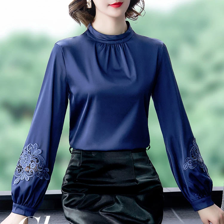 Silk shirt long-sleeved spring new style autumn plus size short mulberry silk shirt loose blouse hollow out top O-Neck
Silk shirt long-sleeved spring new style autumn plus size short mulberry silk shirt loose blouse hollow out top O-Neck