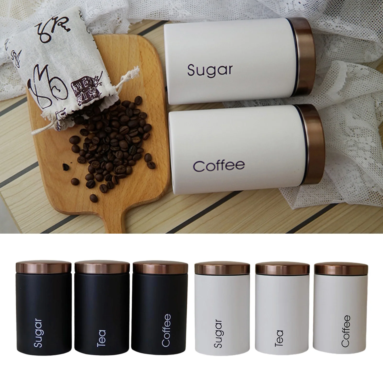 3pcs Metal Containers with Lids, Coffee, Tea, Sugar Food Storage Container Jars with Lids
3pcs Metal Containers with Lids, Coffee, Tea, Sugar Food Storage Container Jars with Lids