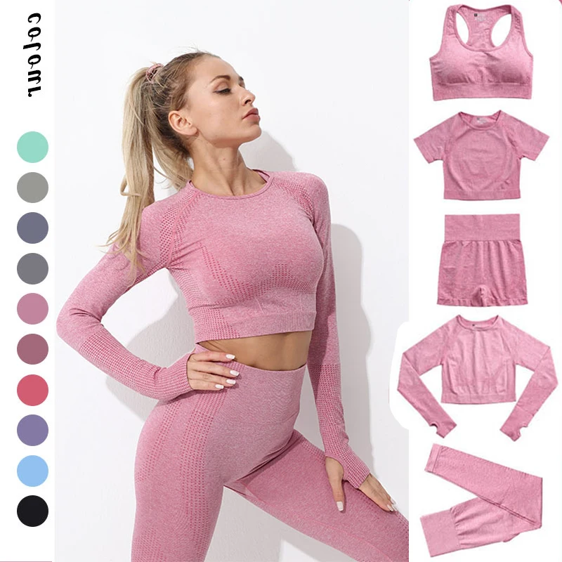 2/3/5Pcs Seamless Women Yoga Suit Gym Clothes Leggings Fitness Sportswear Bra Crop Top Long Sleeve High Waist Shorts Workout Set
2/3/5Pcs Seamless Women Yoga Suit Gym Clothes Leggings Fitness Sportswear Bra Crop Top Long Sleeve High Waist Shorts Workout Set