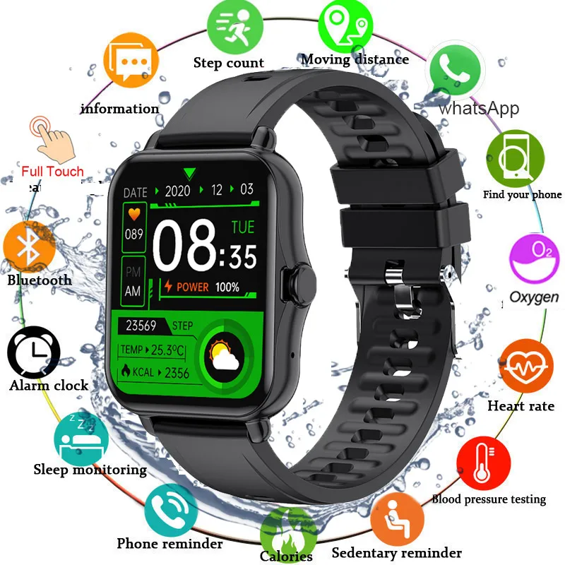 Smart Watch 1.69 Inch Sport Pedometer Smartwatch Men Women Sleep Body Temperature Heart Rate Monitor Watches For IOS Android
Smart Watch 1.69 Inch Sport Pedometer Smartwatch Men Women Sleep Body Temperature Heart Rate Monitor Watches For IOS Android