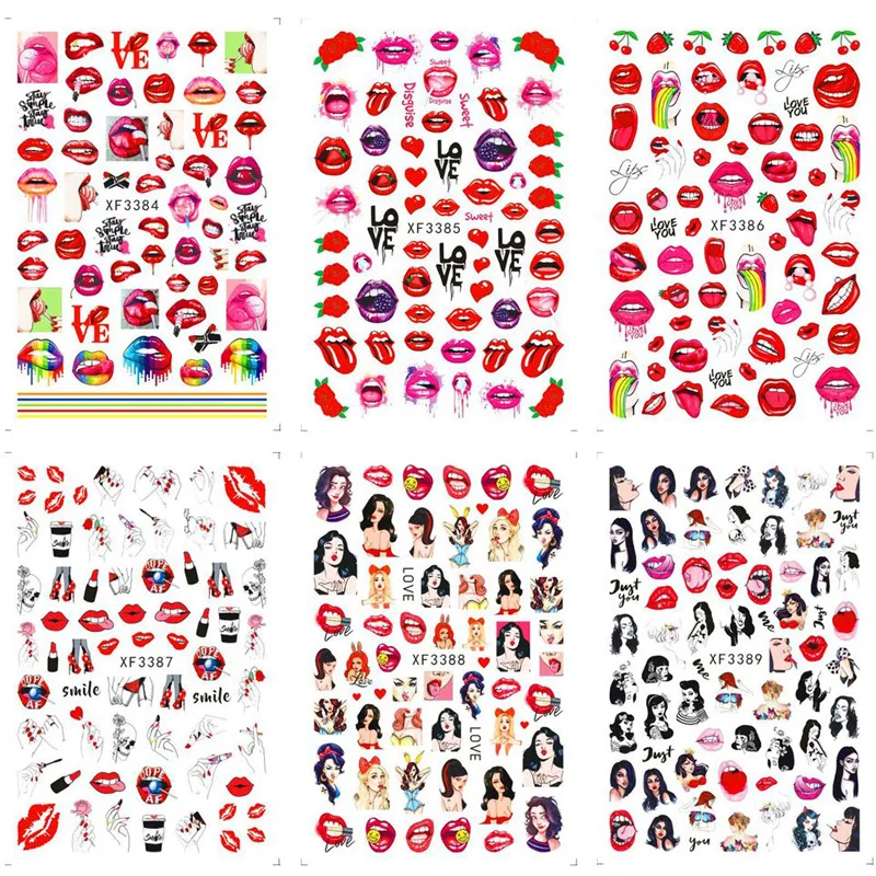 1 Sheet Red Lip Nail Sticker Valentine's Day Halloween Manicure Sticker DIY Nail Decor nails Accessories Supplies for cool girls
1 Sheet Red Lip Nail Sticker Valentine's Day Halloween Manicure Sticker DIY Nail Decor nails Accessories Supplies for cool girls